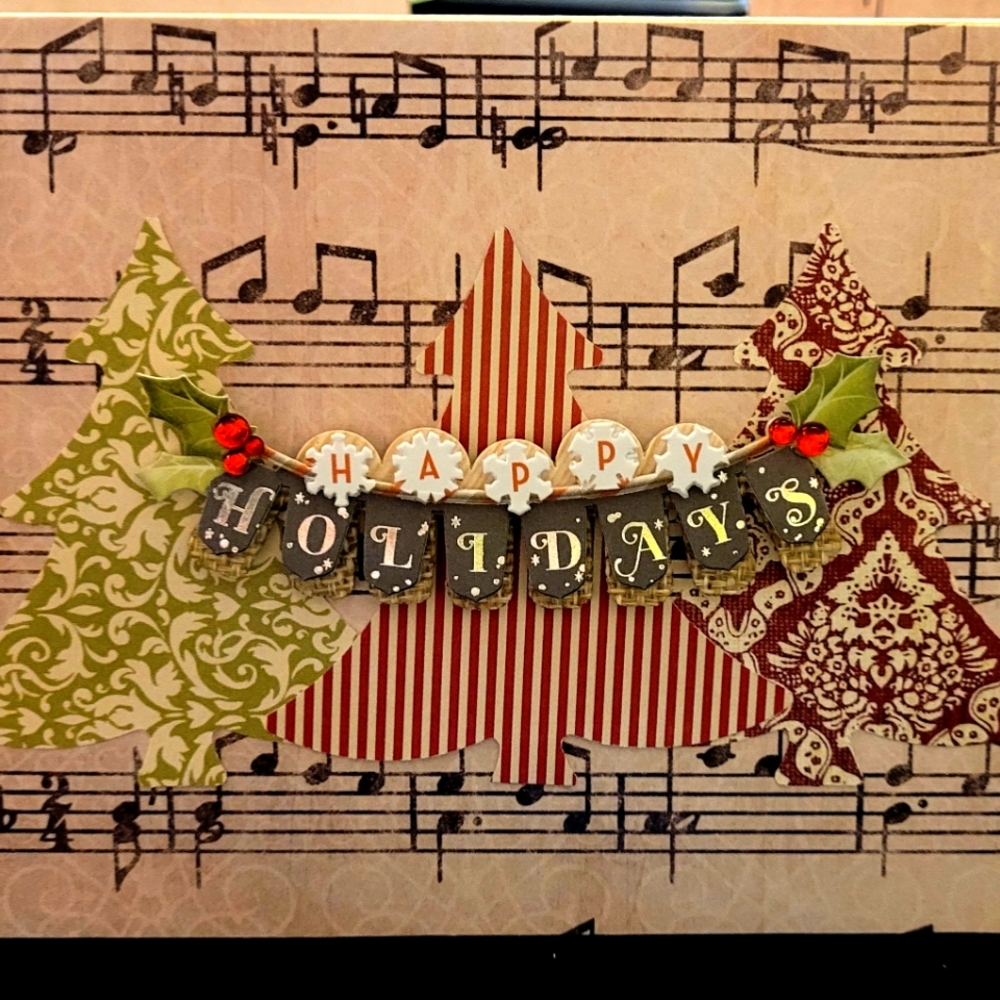 4/$15 Handmade card - Holiday Carols